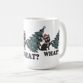 Wat een grappige kat in Pet met kerstbomen Koffiemok (Voorkant rechts)