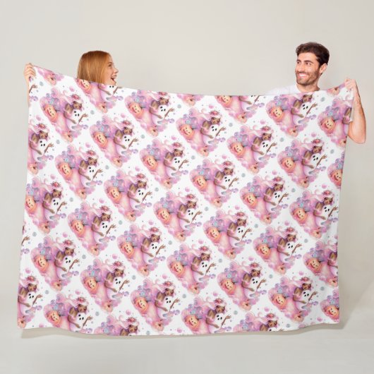 Wat een grillig werelddoel fleece deken (In situ)