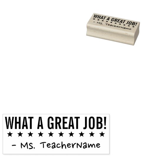 "WAT EEN GROTE TAAK!" Educator Rubber Stamp Rubberstempel (Gestempeld)