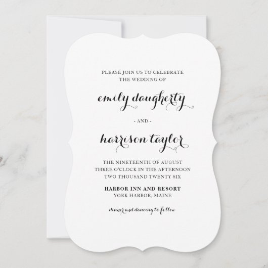 Wat een heerlijke bruiloft uitnodiging (Voorkant)