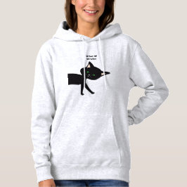 Wat een heksen! Grappige zwarte kat met groene oge Hoodie