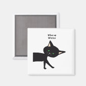 Wat een heksen! Grappige zwarte kat met groene oge Magneet (Voorkant / Achterkant)