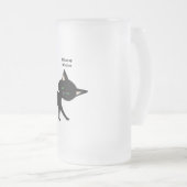 Wat een heksen! Grappige zwarte kat met groene oge Matglas Bierpul (Voorkant rechts)