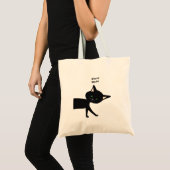 Wat een heksen! Grappige zwarte kat met groene oge Tote Bag (Voorkant (product))