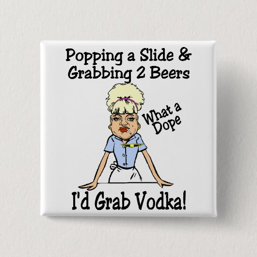 Wat een helling vierkante button 5,1 cm (Voorkant)