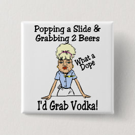 Wat een helling vierkante button 5,1 cm