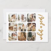 Wat een jaar 12 foto en tekst gepersonaliseerd feestdagenkaart (Voorkant)