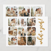 Wat een jaar 12 foto en tekst gepersonaliseerd feestdagenkaart (Voorkant / Achterkant)