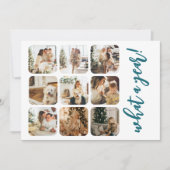 Wat een jaar 12 foto en tekst gepersonaliseerd feestdagenkaart (Voorkant)