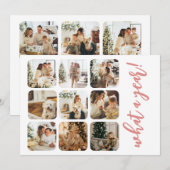 Wat een jaar 12 foto en tekst gepersonaliseerd feestdagenkaart (Voorkant / Achterkant)