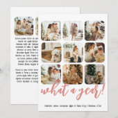 Wat een jaar 12 foto en tekst gepersonaliseerd feestdagenkaart (Voorkant / Achterkant)