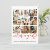 Wat een jaar 12 foto en tekst gepersonaliseerd feestdagenkaart (Staand voorkant)