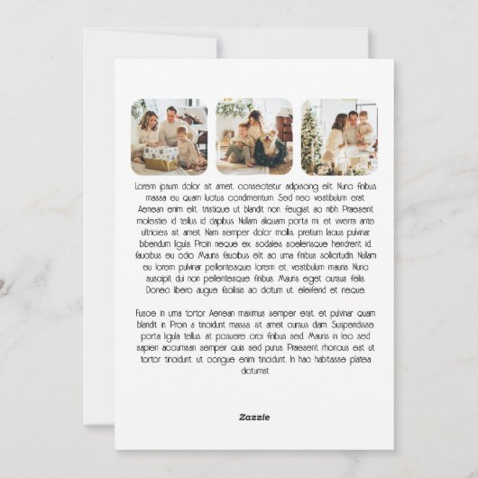 Wat een jaar 12 foto en tekst gepersonaliseerd feestdagenkaart (Achterkant)