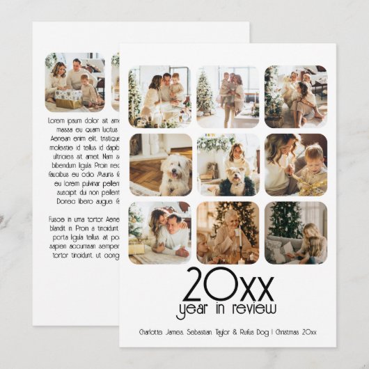 Wat een Jaar 12 Foto en Tekst Gepersonaliseerd Feestdagenkaart (Voorkant / Achterkant)