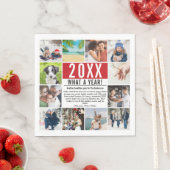 Wat een jaar 12 Foto Familie Nieuwjaar in Review Servet (Insitu)