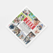 Wat een jaar 12 Foto Familie Nieuwjaar in Review Servet (Hoek)