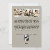 Wat een Jaar 12 Foto Tekst QR Code Persoonlijk Feestdagenkaart (Achterkant)