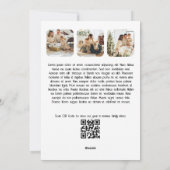 Wat een Jaar 12 Foto Tekst QR Code Persoonlijk Feestdagenkaart (Achterkant)
