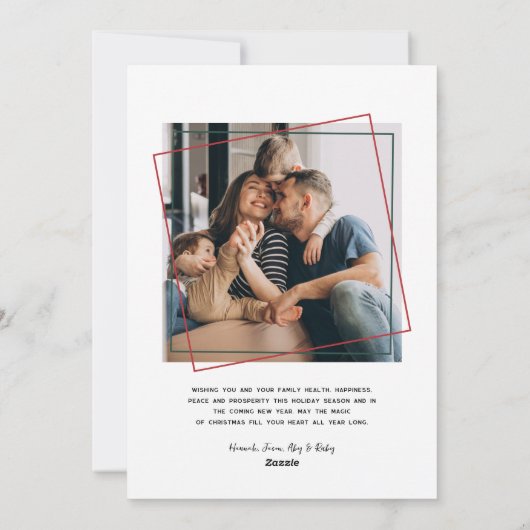 Wat een jaar | 12 Fotocollage Kerstvakantie Feestdagenkaart (Achterkant)