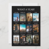 Wat een jaar 12 foto's Christmas Minimalist Modern Feestdagenkaart (Achterkant)