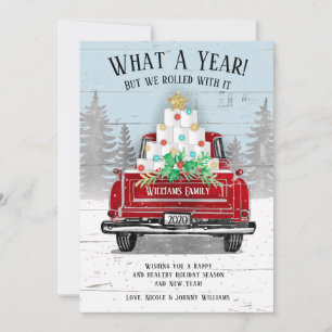 Wat een jaar 2020 Grappig Toiletpapier  Truck Feestdagenkaart