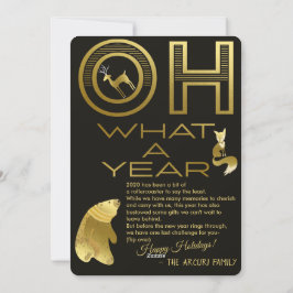 Wat een jaar 2020 Quarantine Bingo Kerstmis Feestdagenkaart