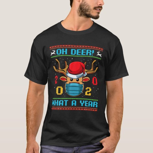 Wat een jaar 2020, vrolijke kerstfeestdagen... t-shirt (Voorkant)
