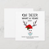 Wat een jaar 2021 grappig kerstGezegde  Feestdagenkaart (Voorkant / Achterkant)