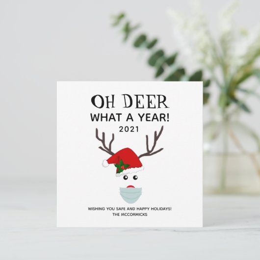 Wat een jaar 2021 grappig kerstGezegde Feestdagenkaart (Staand voorkant)