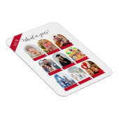 Wat een jaar, 9 foto collage Vakantie Kaart Magneet (Rechterzijde)