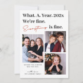 Wat een jaar alles is een fijne, moderne 3 foto feestdagenkaart (Voorkant)