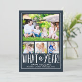 Wat een jaar BEWERKBARE KLEUR Vakantiefoto Kaart (Staand voorkant)
