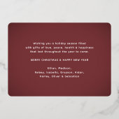 Wat een jaar! Bourgondië 12 Fotocollage en bijschr Folie Feestdagenkaart (Achterkant)