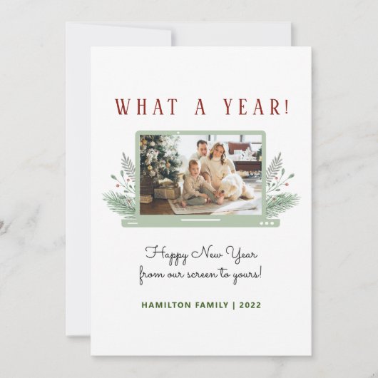 Wat een jaar! Eenvoudige 'Covid New Year' fotofees (Voorkant)