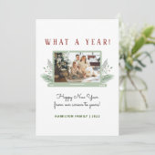 Wat een jaar! Eenvoudige 'Covid New Year' fotofees (Staand voorkant)