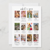 Wat een jaar Eenvoudige fotocollage kerstkaart Kaart (Achterkant)