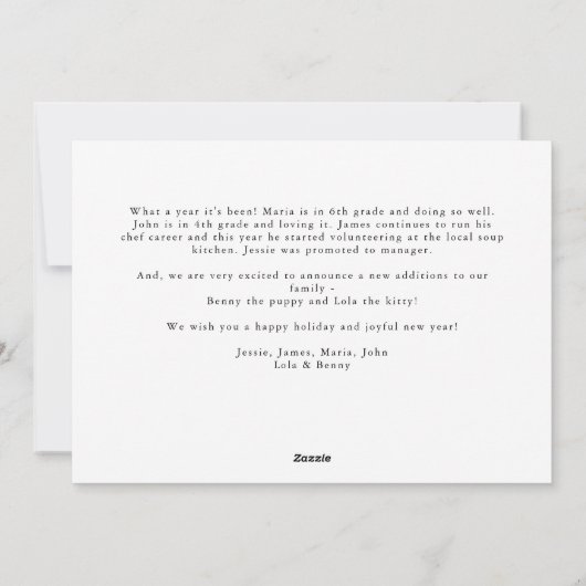 Wat een jaar Elegant Minimalist 10 fotocollage Feestdagenkaart (Achterkant)