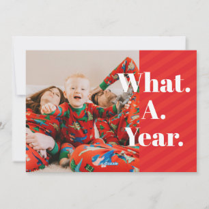 Wat een jaar Familie Kerstvakantie Fotokaart Feestdagenkaart