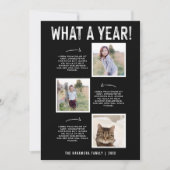 Wat een jaar! Familie Nieuwsbrief Nieuwjaar Zes Fo Feestdagenkaart (Voorkant)