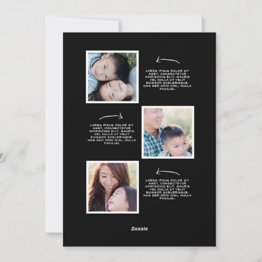 Wat een jaar! Familie Nieuwsbrief Nieuwjaar Zes Fo Feestdagenkaart (Achterkant)