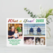 Wat een jaar! Familie vakantie Kaart (Staand voorkant)