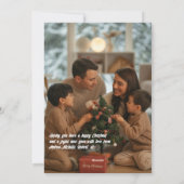 Wat een jaar Familiefoto Collage Kerstvakantie Feestdagenkaart (Achterkant)