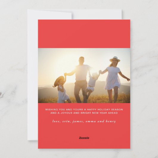 Wat een jaar feestelijke kerstfeestdag nieuwjaar feestdagenkaart (Achterkant)