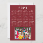 Wat een jaar foto collage bijschriften 2024 Agenda Feestdagenkaart (Achterkant)