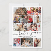 Wat een jaar foto collage feestdagenkaart (Voorkant)