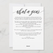 Wat een jaar foto-collage feestdagenkaart (Achterkant)