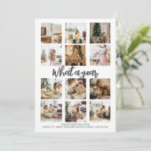 Wat een jaar foto kerst persoonlijk gemaakt feestdagenkaart (Staand voorkant)