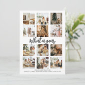 Wat een jaar Foto Kerstmis Persoonlijk Feestdagenkaart (Staand voorkant)