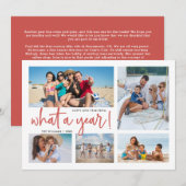 Wat een jaar fotocollage in Review Feestdagenkaart (Voorkant / Achterkant)