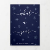 Wat een jaar fotocollage jaar in Review Drieluik Wenskaart (Cover)